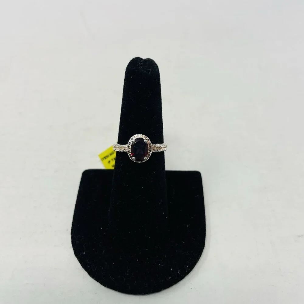 Shop LC Red Quartz Size 7 Sterling Silver Solitaire Ring 1.05‎ cts. 5170